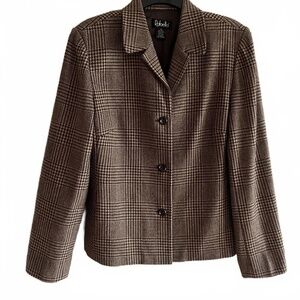 Rafaella Brown Plaid Blazer
